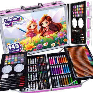 Set de pictura si desen pentru copii, 145 piese